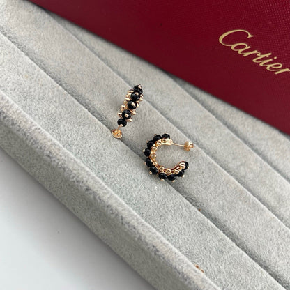 [✨ROSE💎]CLASH 7.9MM AGATE CHALCEDONY EARRINGS