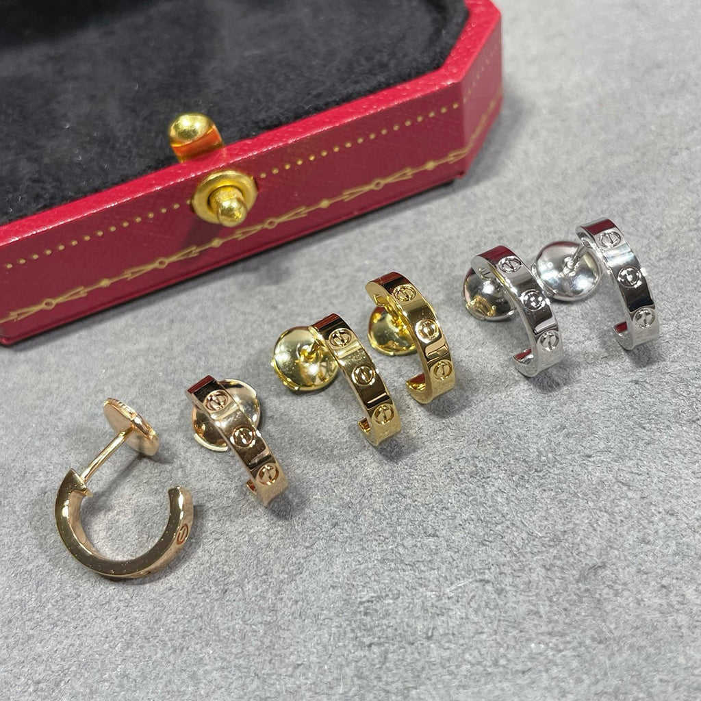 [✨ROSE💎]LOVE EARRINGS 2.65 MM NO DIAMOND SMALL