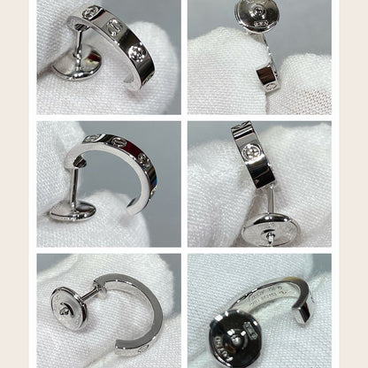 [✨ROSE💎]LOVE EARRINGS 2.65 MM NO DIAMOND SMALL