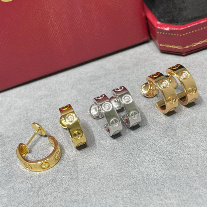 [✨ROSE💎]LOVE EARRINGS 5.7MM 2 DIAMONDS