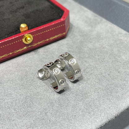 [✨ROSE💎]LOVE EARRINGS 5.7MM 2 DIAMONDS