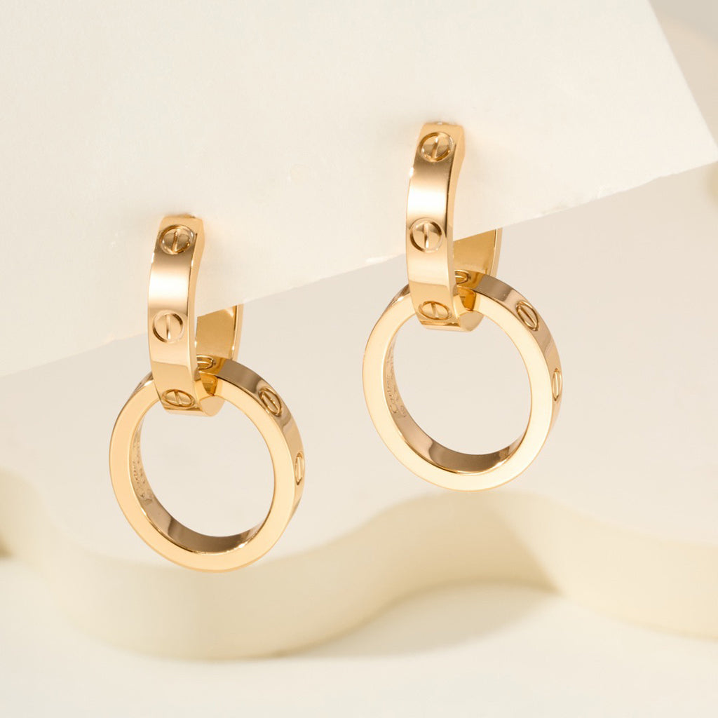 [✨ROSE💎]LOVE 3.3MM DANGLE EARRINGS