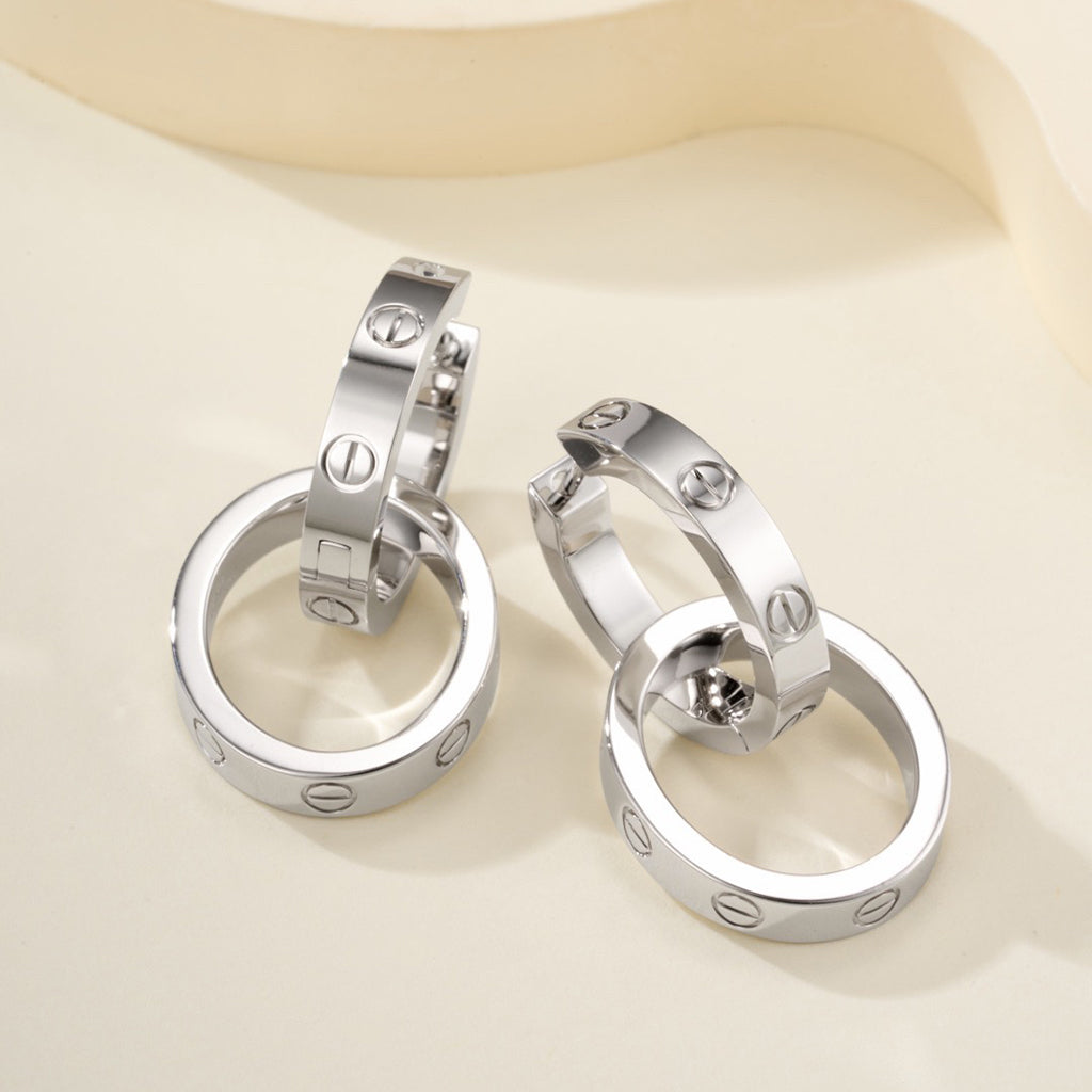 [✨ROSE💎]LOVE 3.3MM DANGLE EARRINGS