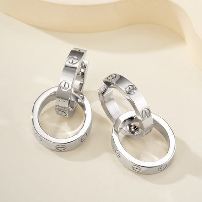 [✨ROSE💎]LOVE 3.3MM DANGLE EARRINGS