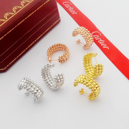 [✨ROSE💎]CLASH 9.2MM DOUBLE ROW EARRINGS