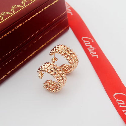 [✨ROSE💎]CLASH 9.2MM DOUBLE ROW EARRINGS