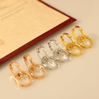[✨ROSE💎]LOVE 3.3MM DANGLE EARRINGS