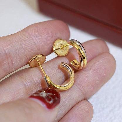 [✨ROSE💎]TRINITY ON DIAMOND MINI EARRINGS