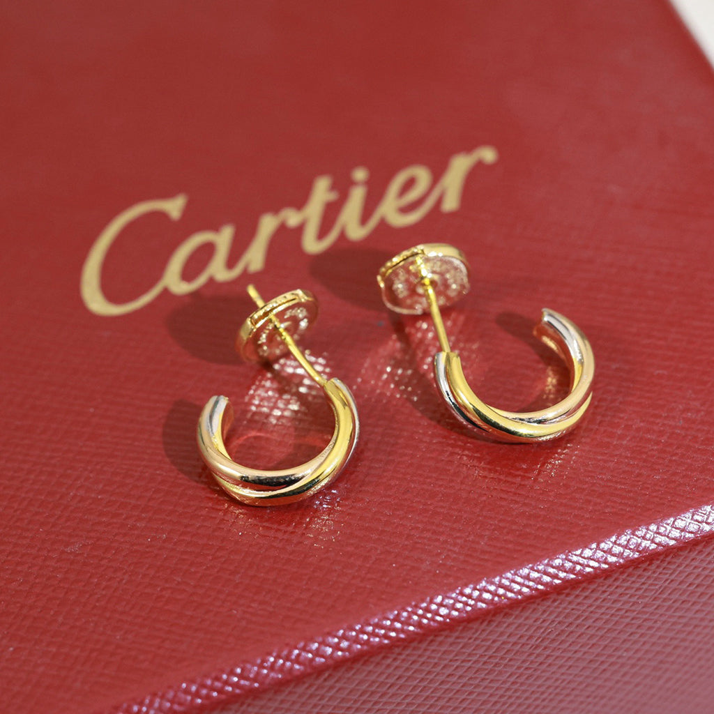 [✨ROSE💎]TRINITY ON DIAMOND MINI EARRINGS