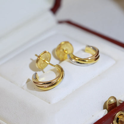 [✨ROSE💎]TRINITY ON DIAMOND MINI EARRINGS
