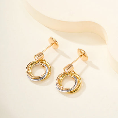 [✨ROSE💎]TRINITY ON DIAMOND  EARRINGS