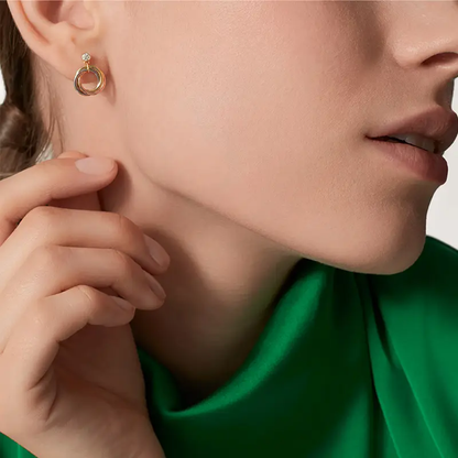 [✨ROSE💎]TRINITY ON DIAMOND  EARRINGS