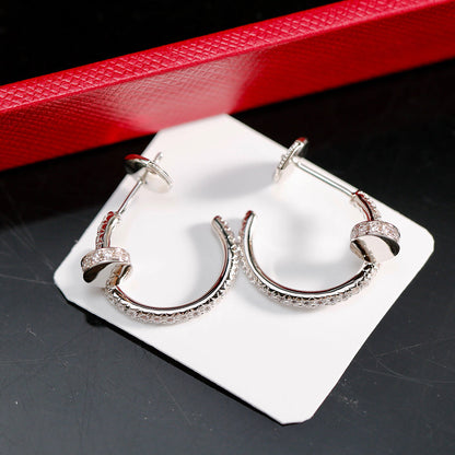 [✨ROSE💎]JUSTE FULL DIAMOND SMALL EARRINGS