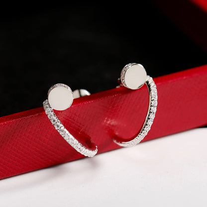 [✨ROSE💎]JUSTE FULL DIAMOND SMALL EARRINGS