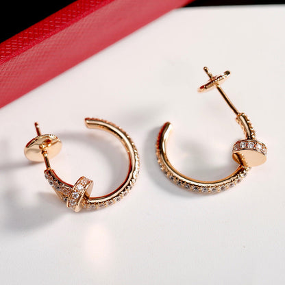 [✨ROSE💎]JUSTE FULL DIAMOND SMALL EARRINGS