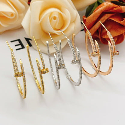 [✨ROSE💎]JUSTE FULL DIAMOND LARGE EARRINGS