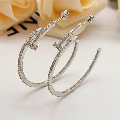 [✨ROSE💎]JUSTE FULL DIAMOND LARGE EARRINGS