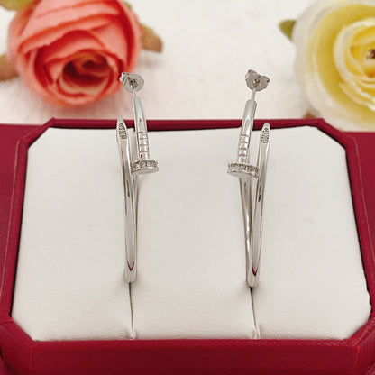[✨ROSE💎]JUSTE HALF DIAMOND LARGE EARRINGS