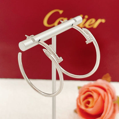 [✨ROSE💎]JUSTE HALF DIAMOND LARGE EARRINGS