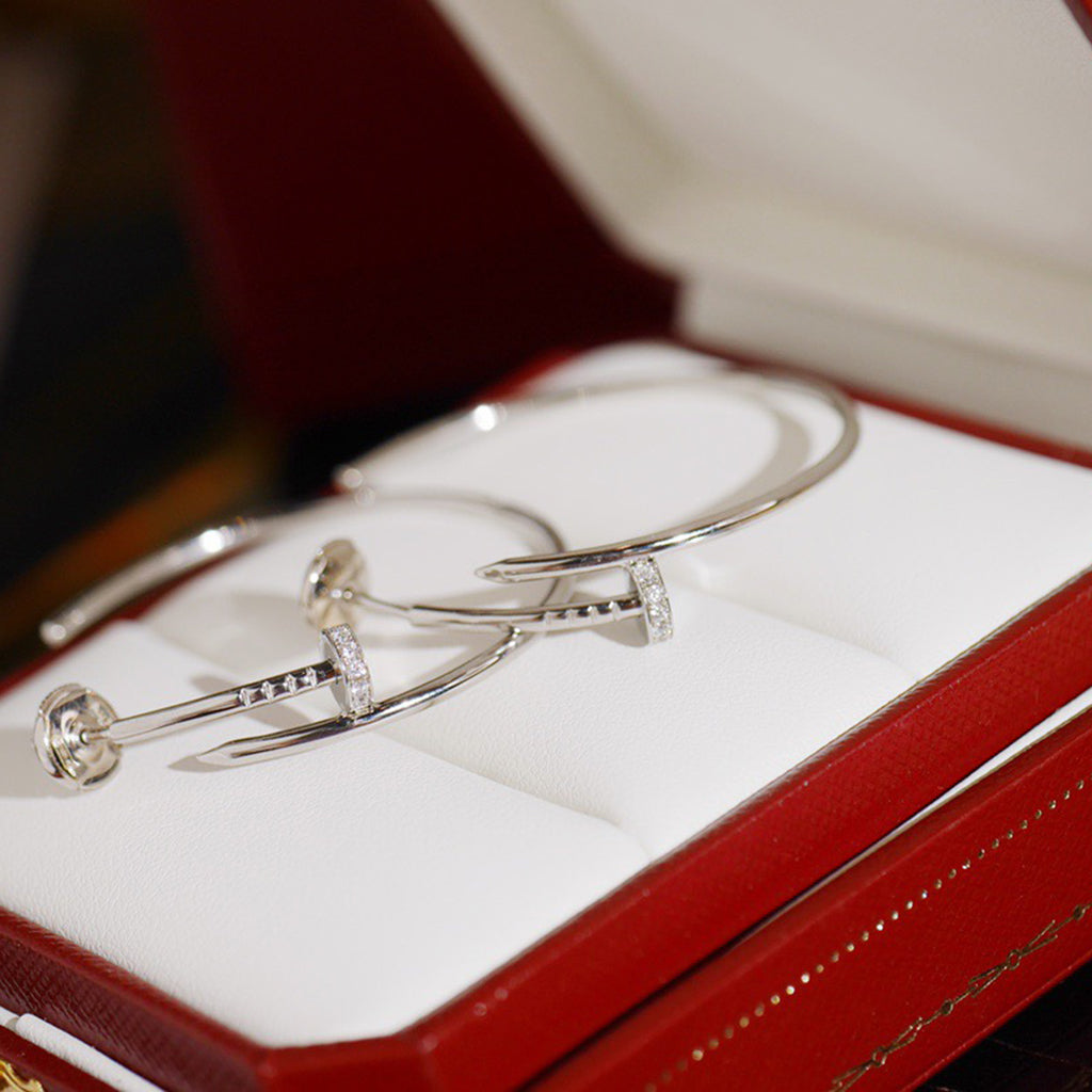 [✨ROSE💎]JUSTE HALF DIAMOND LARGE EARRINGS