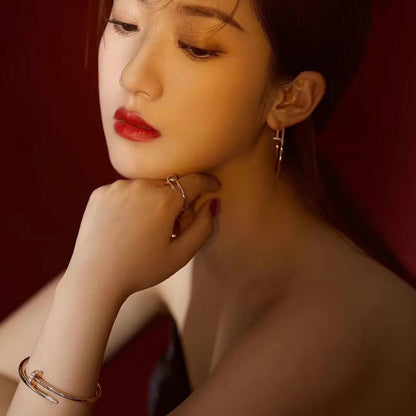 [✨ROSE💎]JUSTE NO DIAMOND LARGE EARRINGS