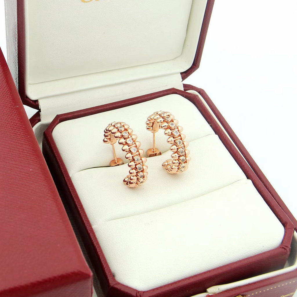 [✨ROSE💎]CLASH FULL DIAMOND MEDIUM EARRINGS
