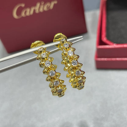 [✨ROSE💎]CLASH FULL DIAMOND MEDIUM EARRINGS