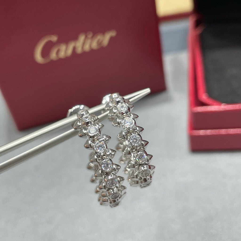 [✨ROSE💎]CLASH FULL DIAMOND MEDIUM EARRINGS