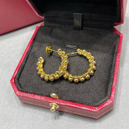 [✨ROSE💎]CLASH FULL DIAMOND MEDIUM EARRINGS