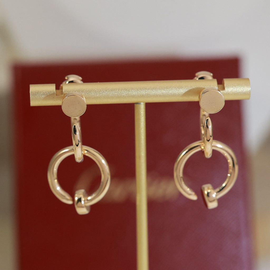 [✨ROSE💎]JUSTE NO DIAMOND DOUBLE EARRINGS