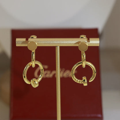 [✨ROSE💎]JUSTE NO DIAMOND DOUBLE EARRINGS