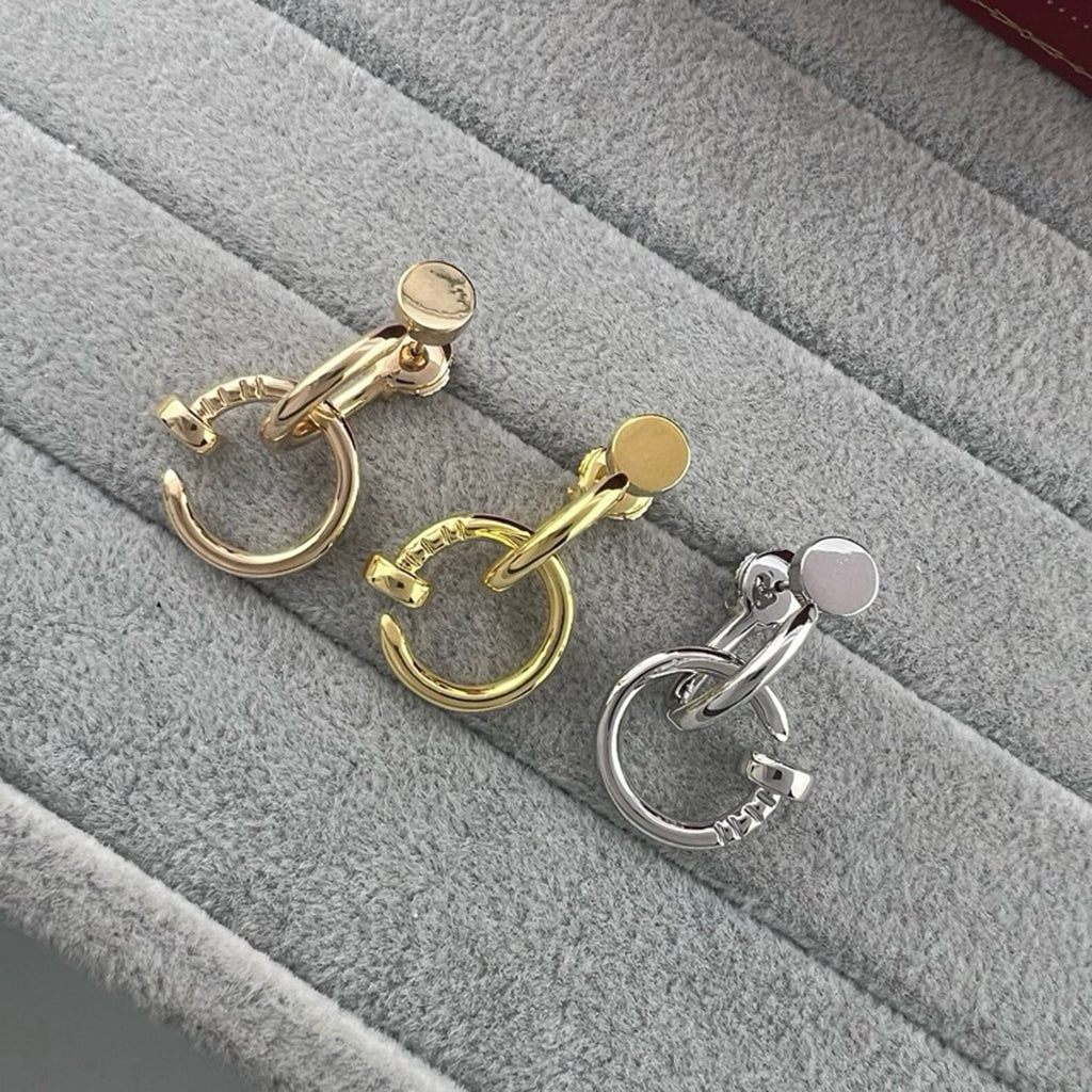 [✨ROSE💎]JUSTE NO DIAMOND DOUBLE EARRINGS