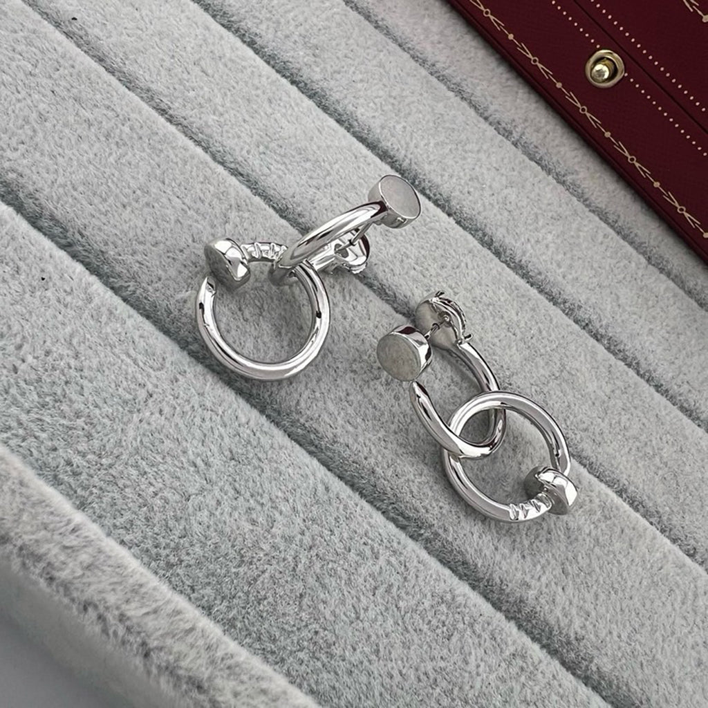 [✨ROSE💎]JUSTE NO DIAMOND DOUBLE EARRINGS