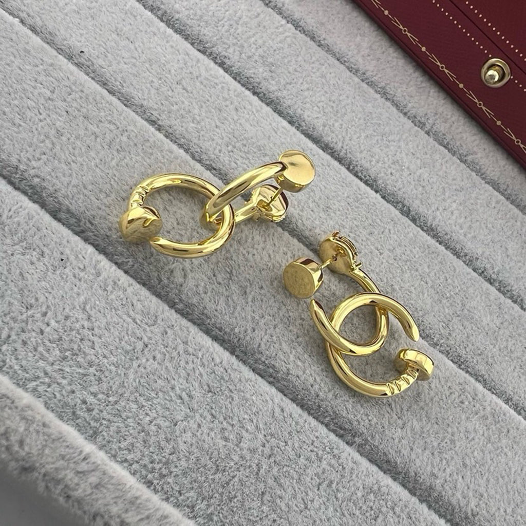 [✨ROSE💎]JUSTE NO DIAMOND DOUBLE EARRINGS