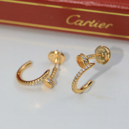 [✨ROSE💎]JUSTE FULL DIAMOND DOUBLE EARRINGS