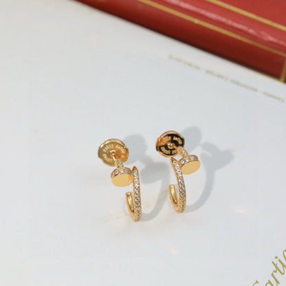 [✨ROSE💎]JUSTE FULL DIAMOND DOUBLE EARRINGS