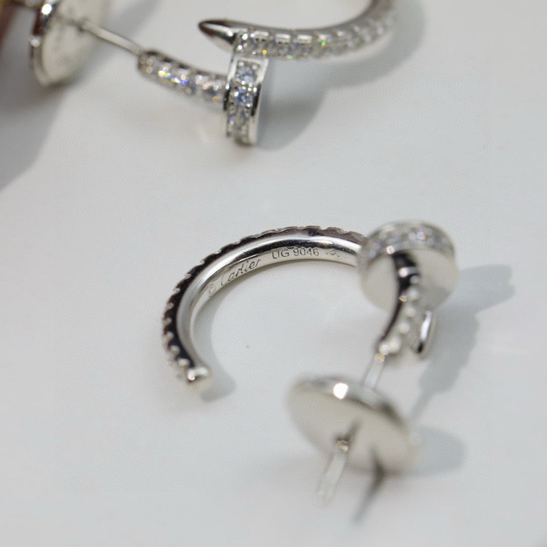 [✨ROSE💎]JUSTE FULL DIAMOND DOUBLE EARRINGS