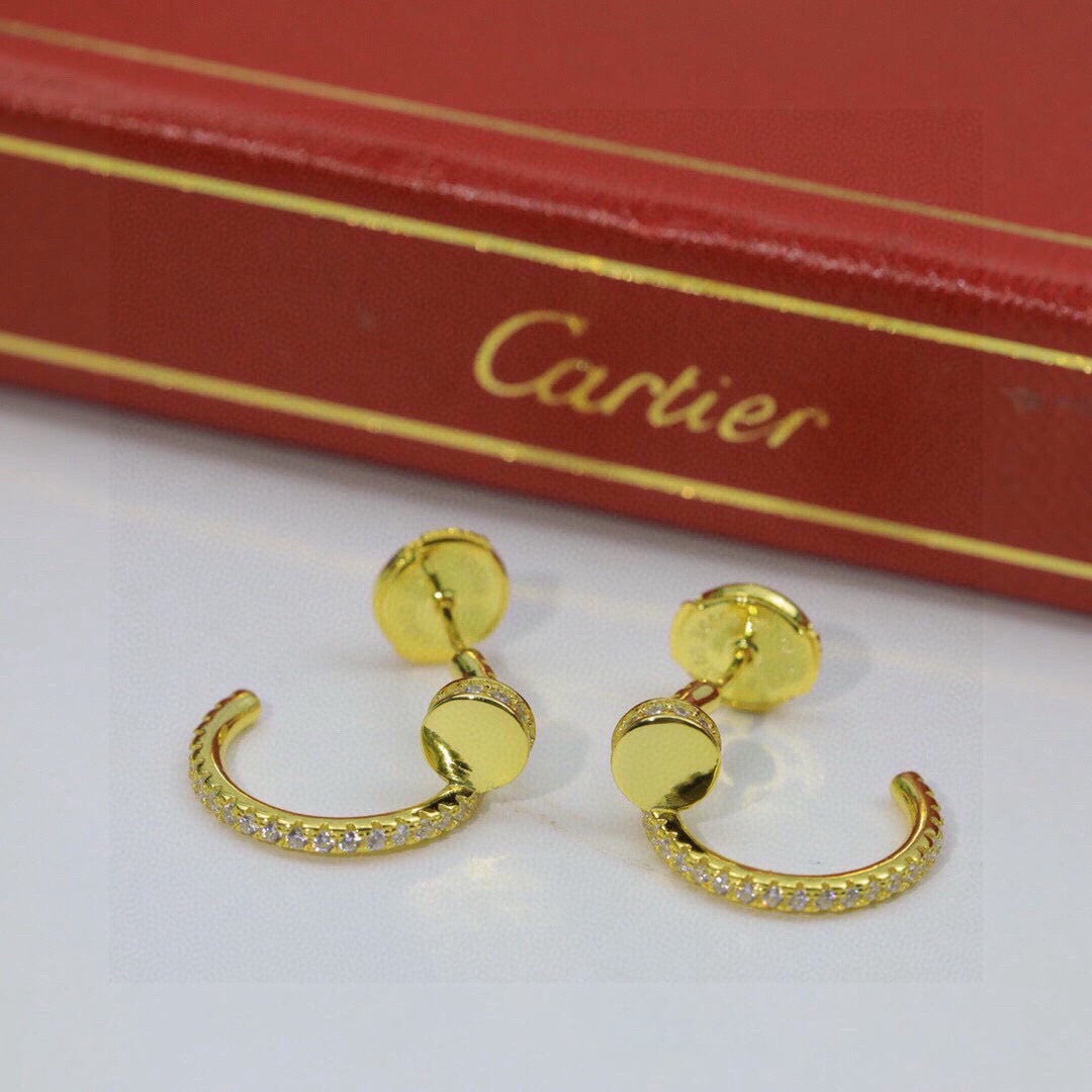 [✨ROSE💎]JUSTE FULL DIAMOND DOUBLE EARRINGS