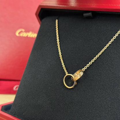 [✨ROSE💎]LOVE DOUBLE RING NECKLACE