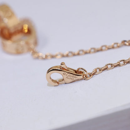 [✨ROSE💎]LOVE DOUBLE RING NECKLACE