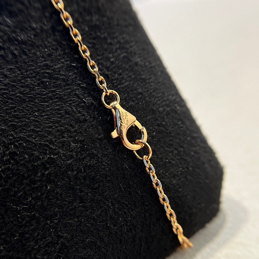 [✨ROSE💎]LOVE DOUBLE RING HALF DIAMOND NECKLACE