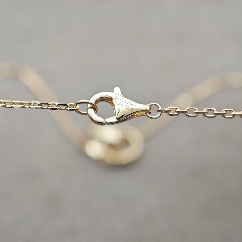 [✨ROSE💎]LOVE DOUBLE RING HALF DIAMOND NECKLACE