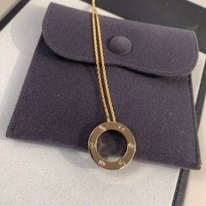 [✨ROSE💎]LOVE NECKLACE 16MM 3 DIAMONDS