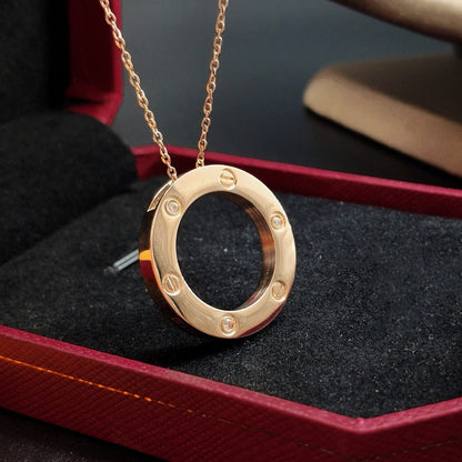 [✨ROSE💎]LOVE NECKLACE 16MM 3 DIAMONDS