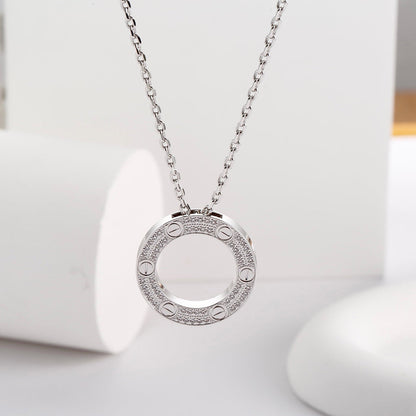 [✨ROSE💎]LOVE NECKLACE 16MM  FULL DIAMOND