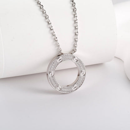 [✨ROSE💎]LOVE NECKLACE 16MM  FULL DIAMOND