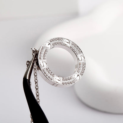 [✨ROSE💎]LOVE NECKLACE 16MM  FULL DIAMOND