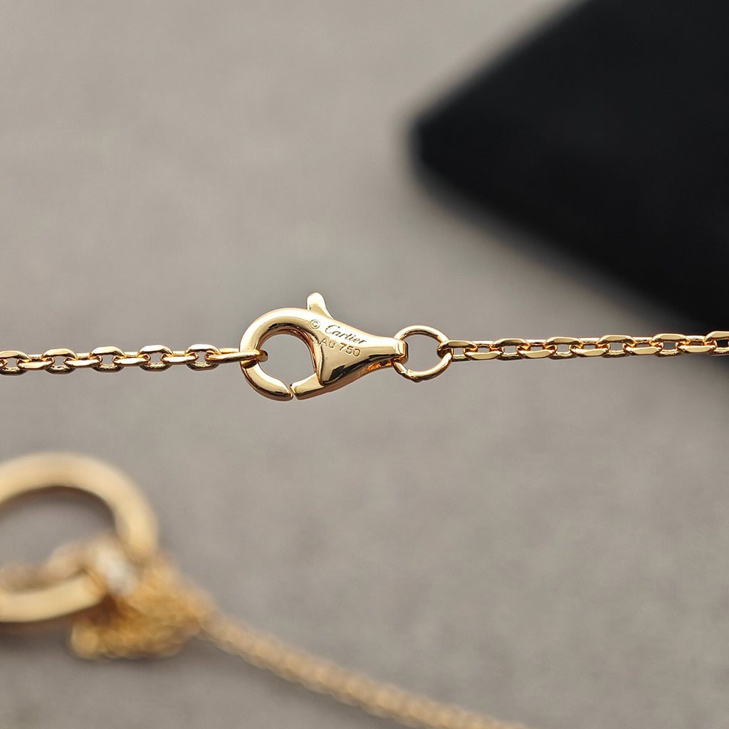 [✨ROSE💎]JUSTE NECKLACE HALF DIAMOND