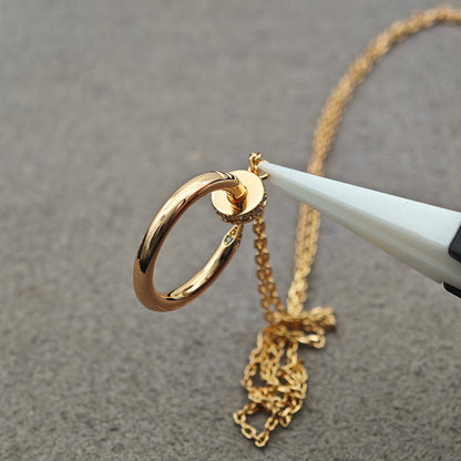 [✨ROSE💎]JUSTE NECKLACE HALF DIAMOND