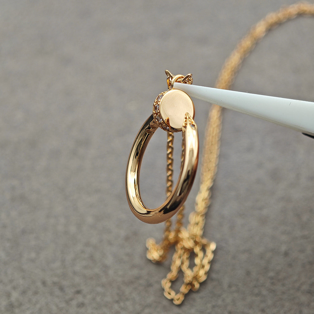 [✨ROSE💎]JUSTE NECKLACE HALF DIAMOND